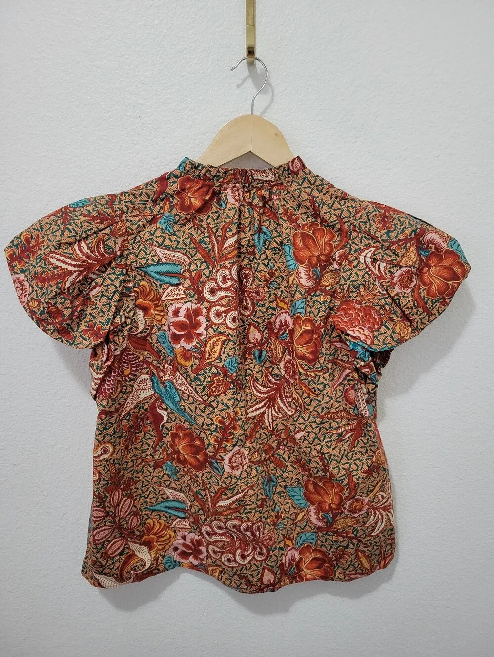 Ulla Johnson Evelyn Cotton Puff Sleeve Top Size 6